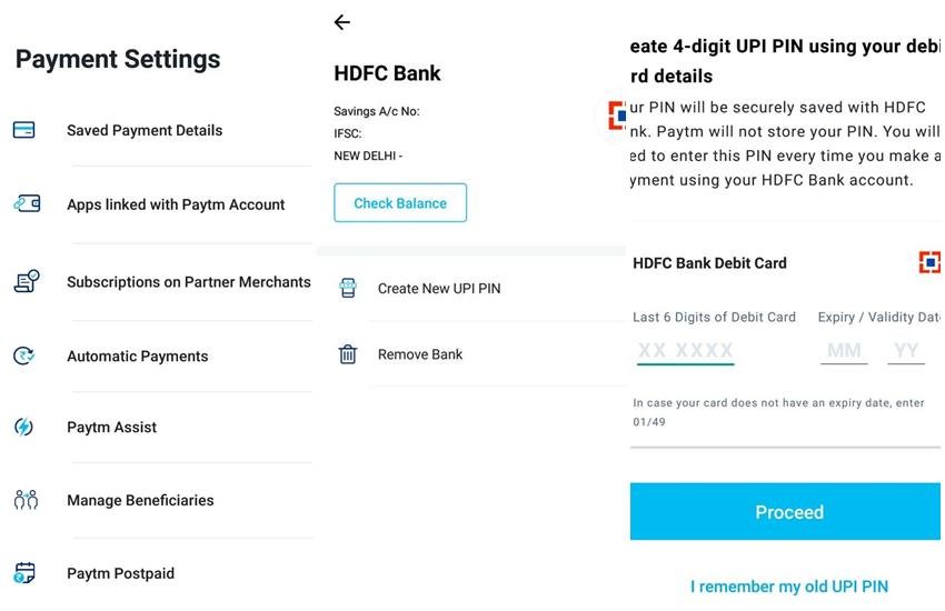 Paytm UPI PIN