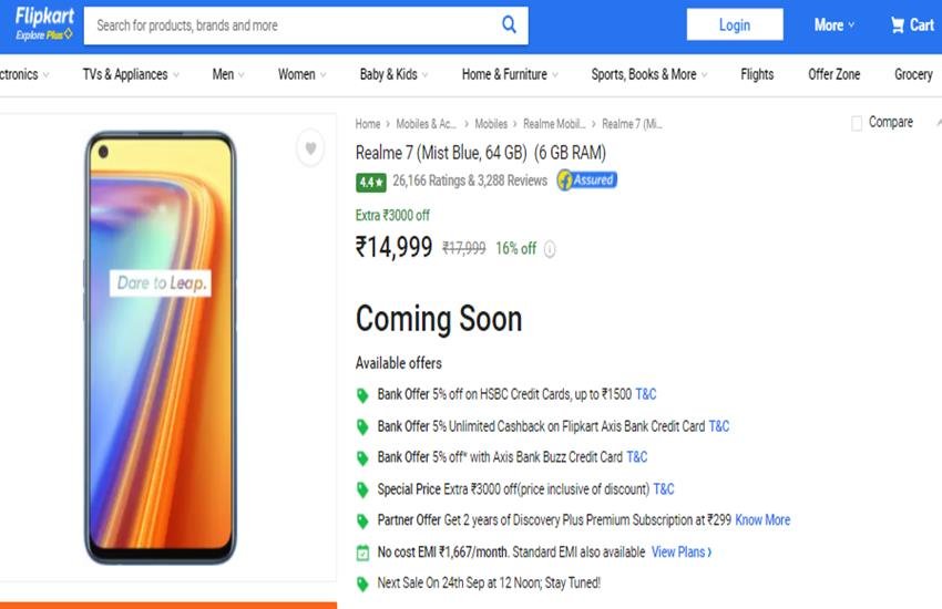 Realme 7 Sale Date