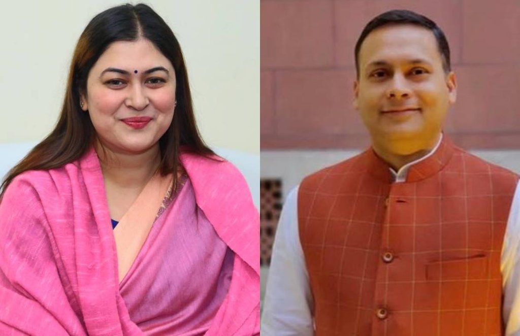 News 18 Hindi Debate Amish Devgan: कांग्रेस प्रवक्ता रागिनी नायक और बीजेपी के अमित मालवीय। (फोटोज- सोशल मीडिया)