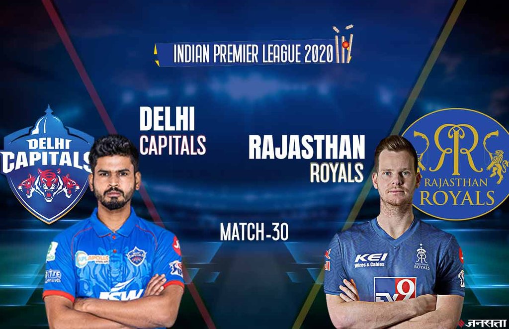 DC vs RR Score Blog IPL 2020