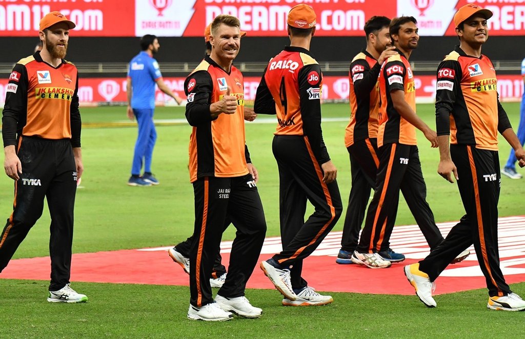 David Warner team celebrate