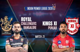 IPL 2020, RCB vs KXIP Live Score