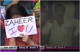 Zaheer Khan Flying Kiss