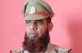 UP police SI, intesar ali baghpat, beard without permission