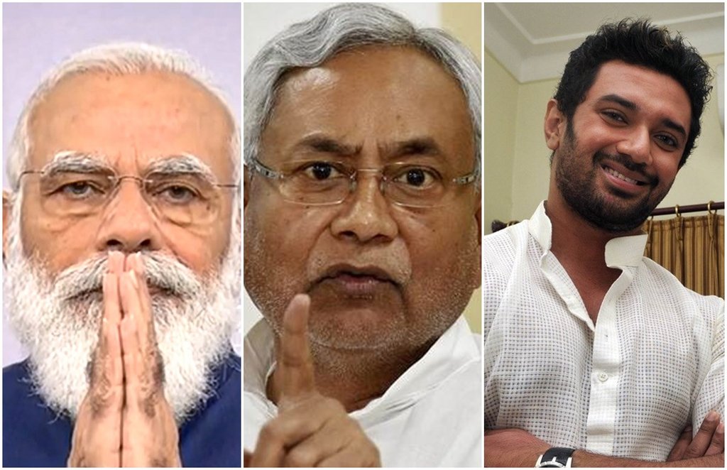bihar election 2020 jdu bjp ljp chirag paswan nitish kumar