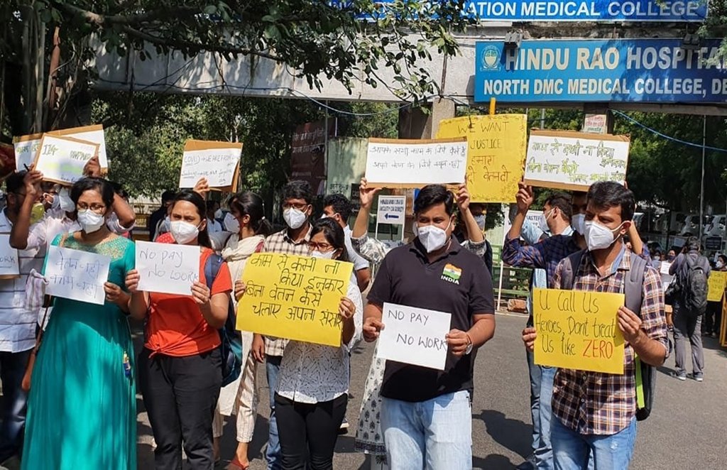 Hindu Rao Hospital Strike, Coronavirus Delhi, delhi doctors strike, Corona Warrior, COVID Warrior