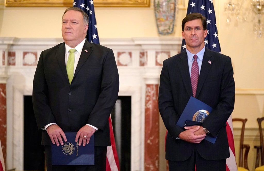 Mike Pompeo, Mark Esper, india us relation, indian ocean, china