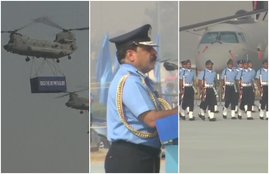 Air Force 88th Foundation Day, Air Force Day, Air Force Foundation Day, Hindon Airbase, Chinook helicopters, Apache, Mi-35, IAF Chief Air Chief Marshal Rakesh Kumar Singh Bhadauria, Hindon airbase, jansatta