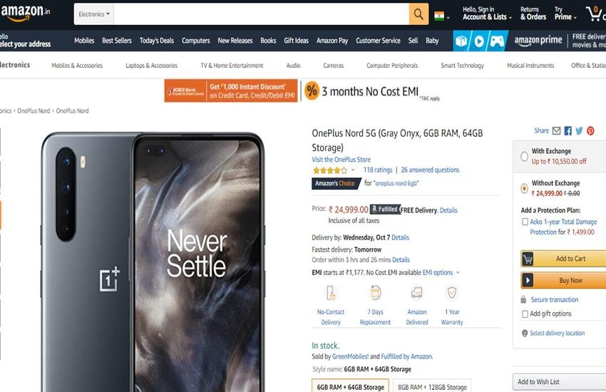 OnePlus Nord Amazon Offers