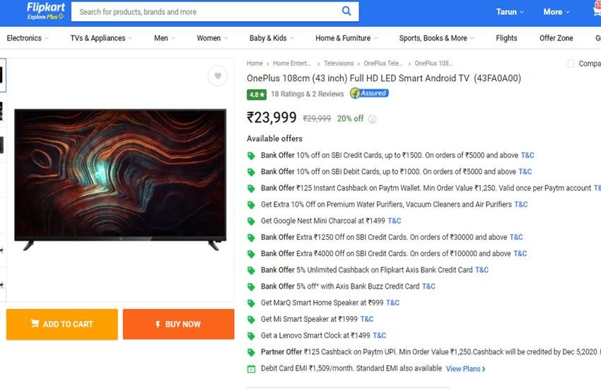 43 inch Smart Tv