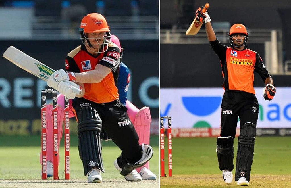 ipl 2020, RR vs SRH, David Warner, Vijay Shankar