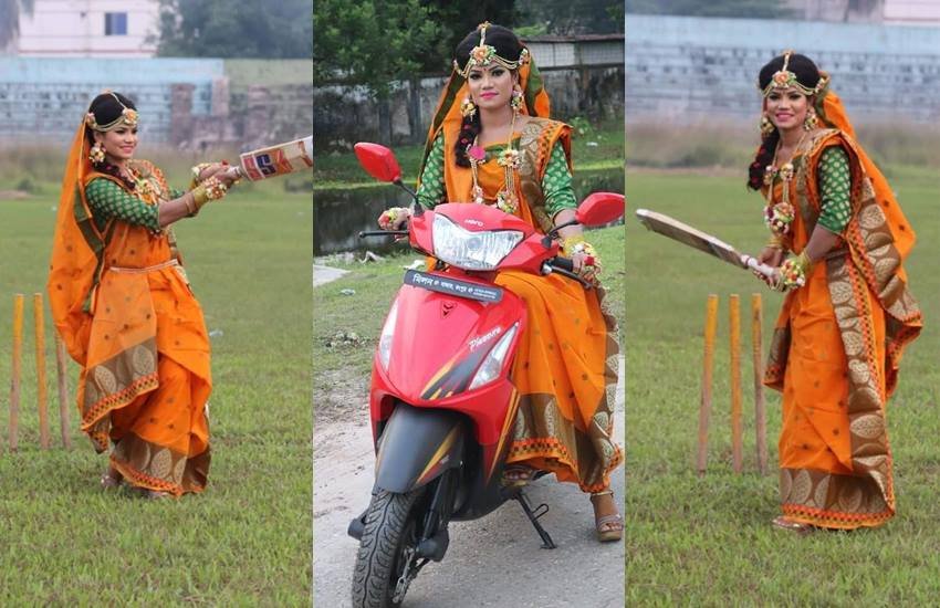 एक महिला क्रिकेटर की तस्वीरे इन दिनों खूब वायरल हो रही हैं। सोशल मीडिया में ये क्रिकेटर चर्चा का विषय बनी हुई हैं। चर्चा का कारण बना हैं उनका फोटोशूट। ये प्री वेडिंग फोटोशूट है। इस फोटोशूट में वह दुल्हन के लिबास में क्रिकेट खेलती दिख रही हैं।