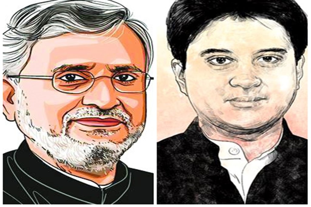 बीजेपी नेता सुशील मोदी और ज्योतिरादित्य सिंधिया।