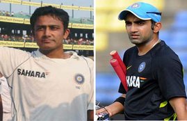Gautam Gambhir, Anil Kumble, MS DHONI, Virat Kohli