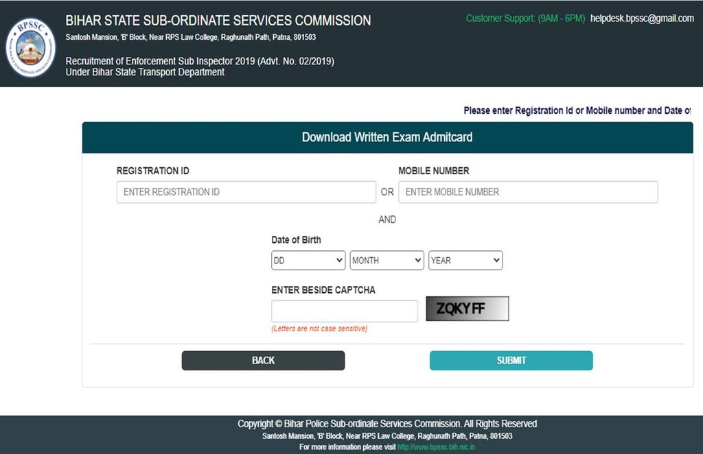 Bihar Police BHARTI 2020, bpssc.bih.nic.in, Bihar Police SI Admit Card 2020, How to download