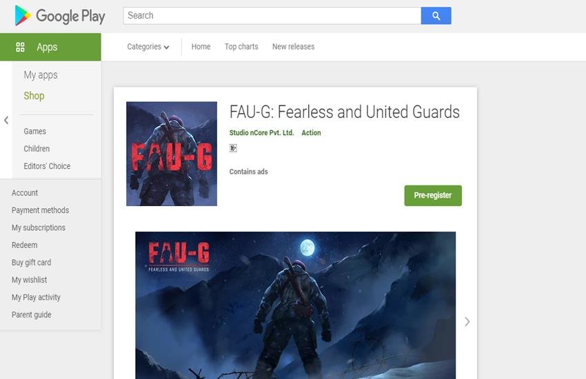 FAU-G game pre-registration
