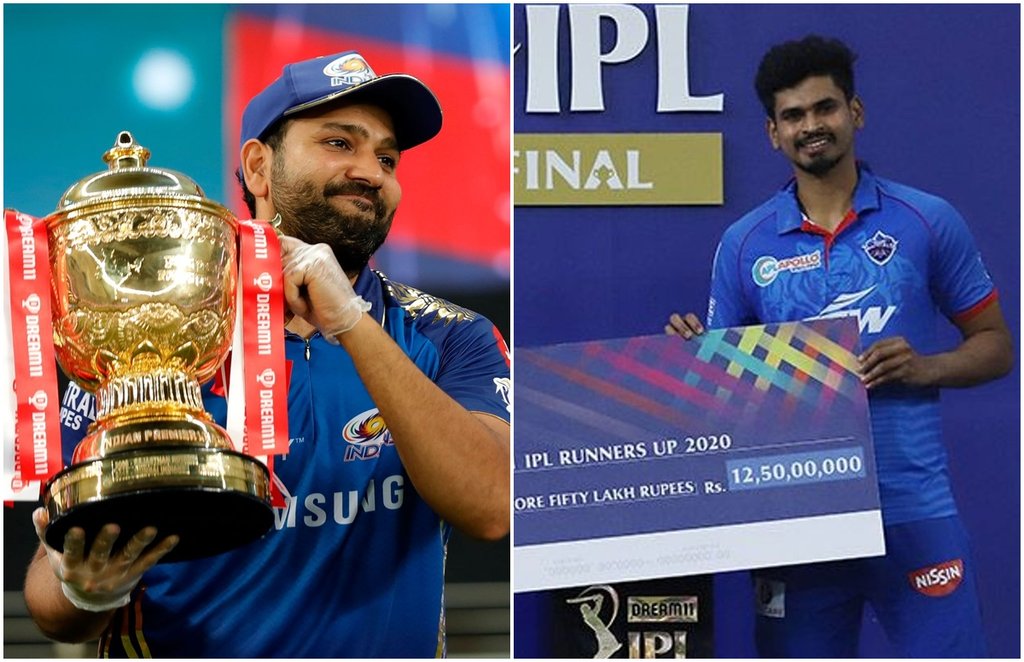 Rohit Sharma Shreyas Iyer IPL 2020 Prize Money