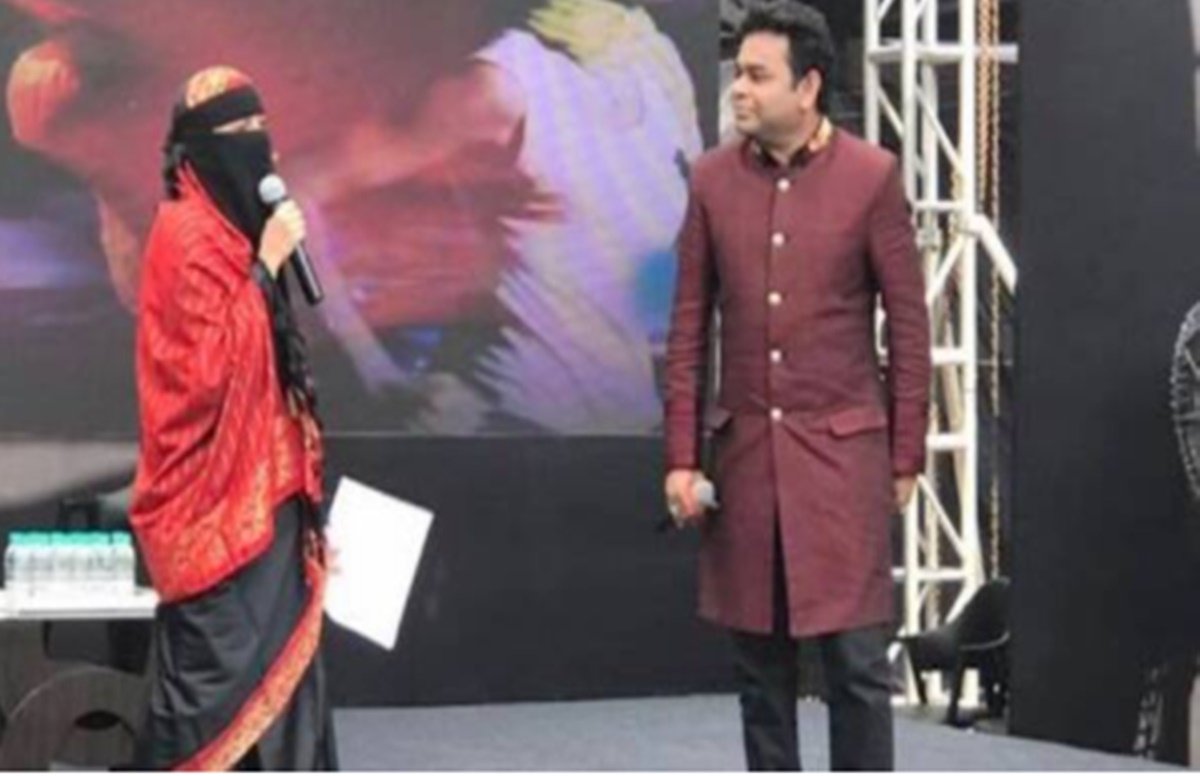a r rahman, khatija rahman, khatija rahman wearing burqa