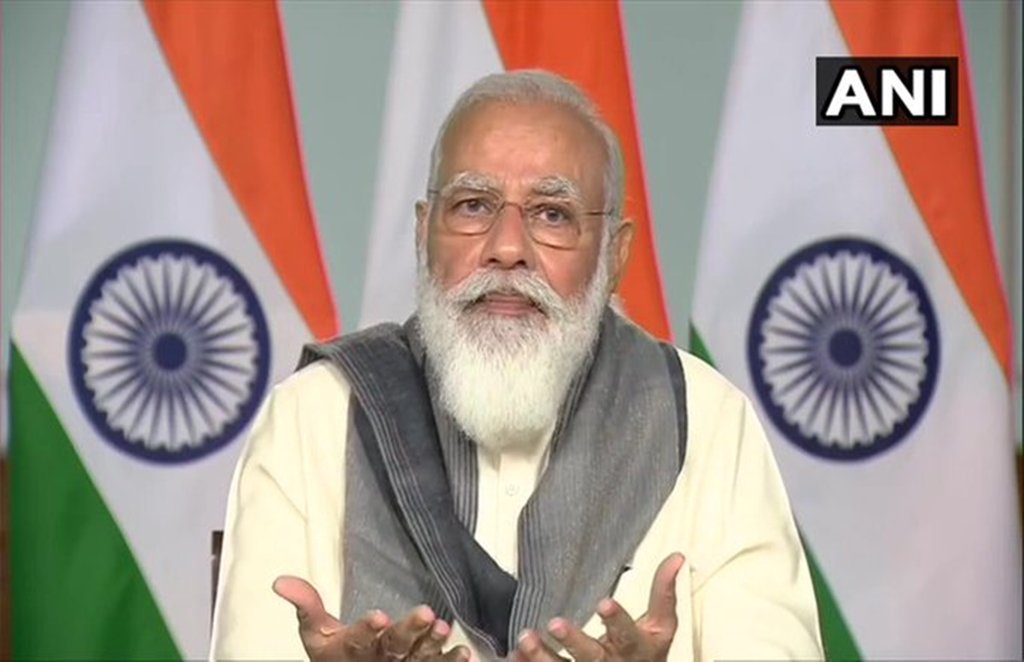 प्रधानमंत्री नरेंद्र मोदी ने मंगलवार को आठ राज्यों के मुख्यमंत्रियों के साथ कोविड-19 पर मैराथन मीटिंग ली। (photo-Ani)
