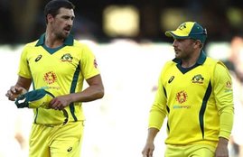 Aaron Finch and Mitchell Starc