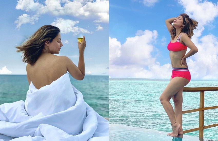 Hina Khan: हिना खान टेलीविजन की सुपरस्टार एक्ट्रेसेज में गिनी जाती हैं। वह सोशल मीडिया में भी काफी एक्टिव रहती हैं। आए दिन अपनी फोटोज और वीडियोज फैंस के साथ शेयर करती रहती हैं। इन दिनों हिना खान मालदीव्स में वैकेशन पर हैं। वैकेशन से हिना खान की कुछ तस्वीरें वायरल हो रही हैं। देखें फोटोज: