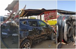 परिवार संग रणथंभौर जा रहे मोहम्मद अजहरुद्दीन की कार पलटी, हादसे में बाल-बाल बचे; एक युवक घायल