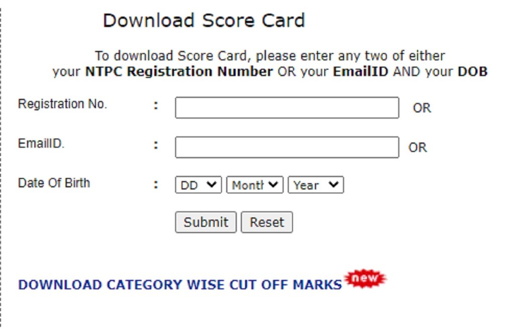 NTPC EET 2020 Score Card, NTPC EET 2020 Score Card download