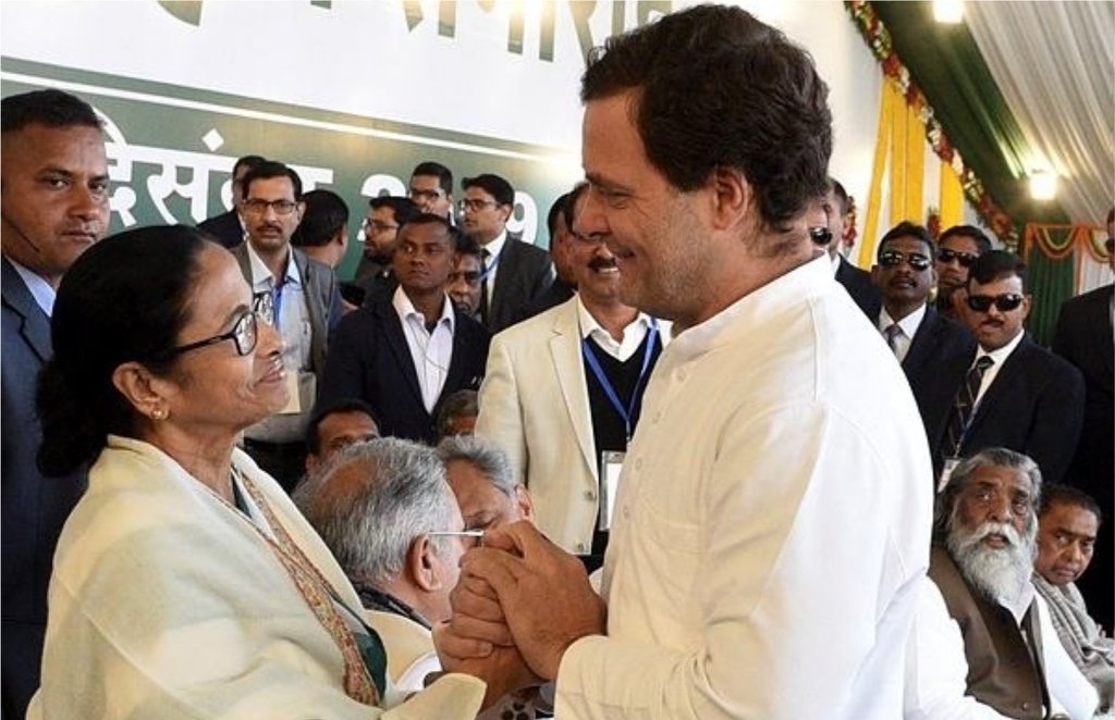 Mamta Banerjee with Rahul gandhi
