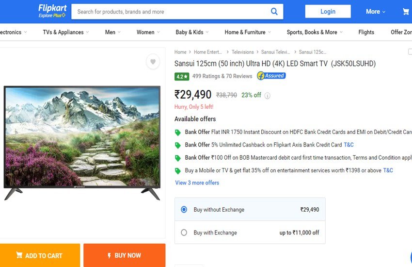 50 inch Smart TV