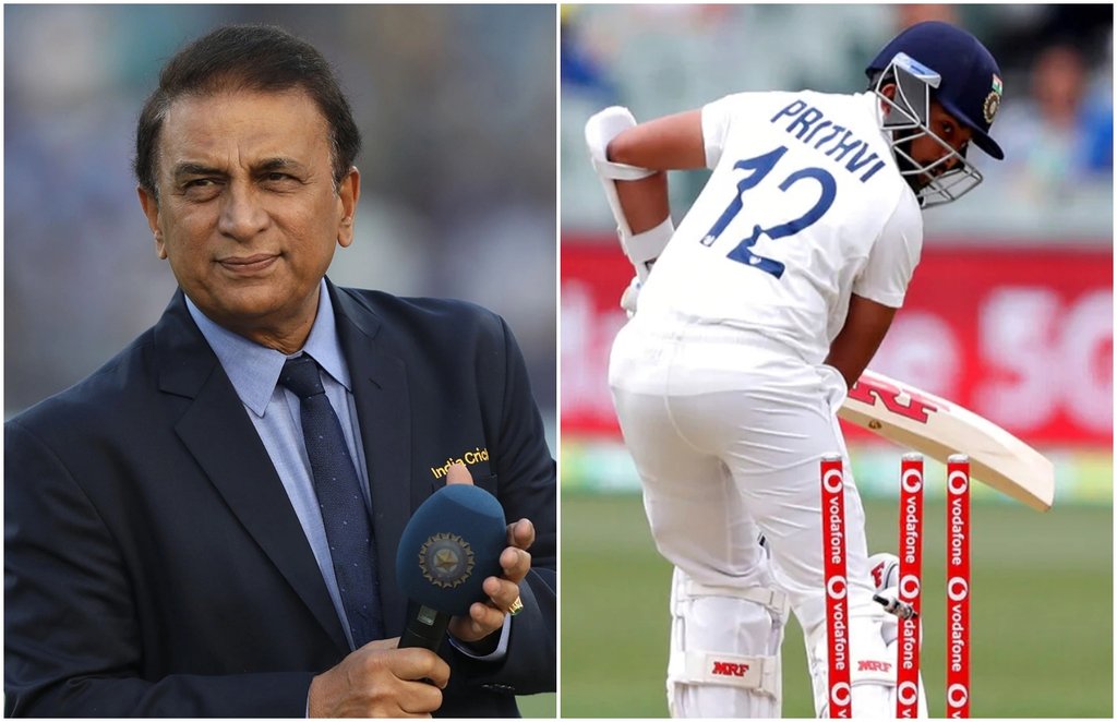 sunil gavaskar prithvi shaw