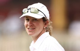 Claire Polosak India vs Australia Female Umpire