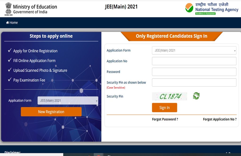 National Testing Agency, Joint Entrance Examination, jee main 2021 registration, jee main 2021 application form