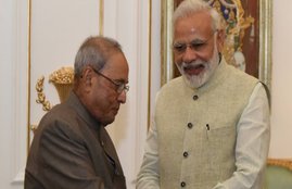 Pranab Mukherjee, PM Narendra Modi