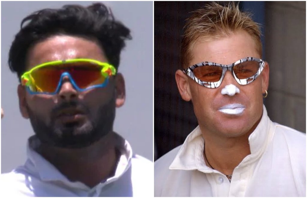 Rishabh Pant Shane Warne SunGlasses