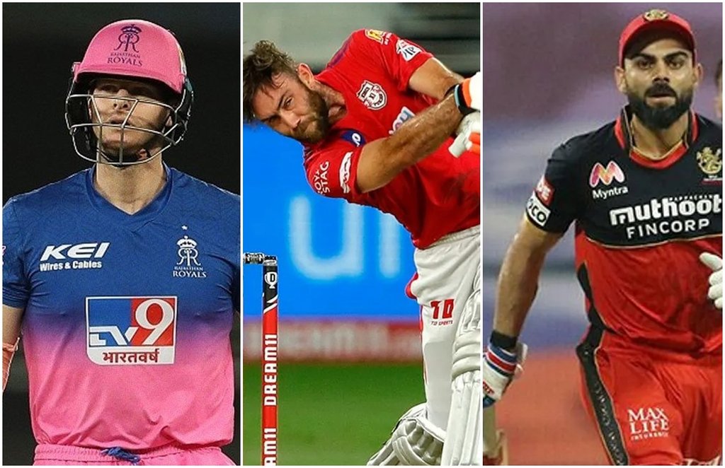 Steve Smith Glenn Maxwell Virat Kohli Steve Smith Glenn Maxwell Virat Kohli