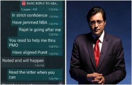 arnab goswami, chat, whatsapp