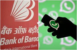 bank of baroda, whatsapp