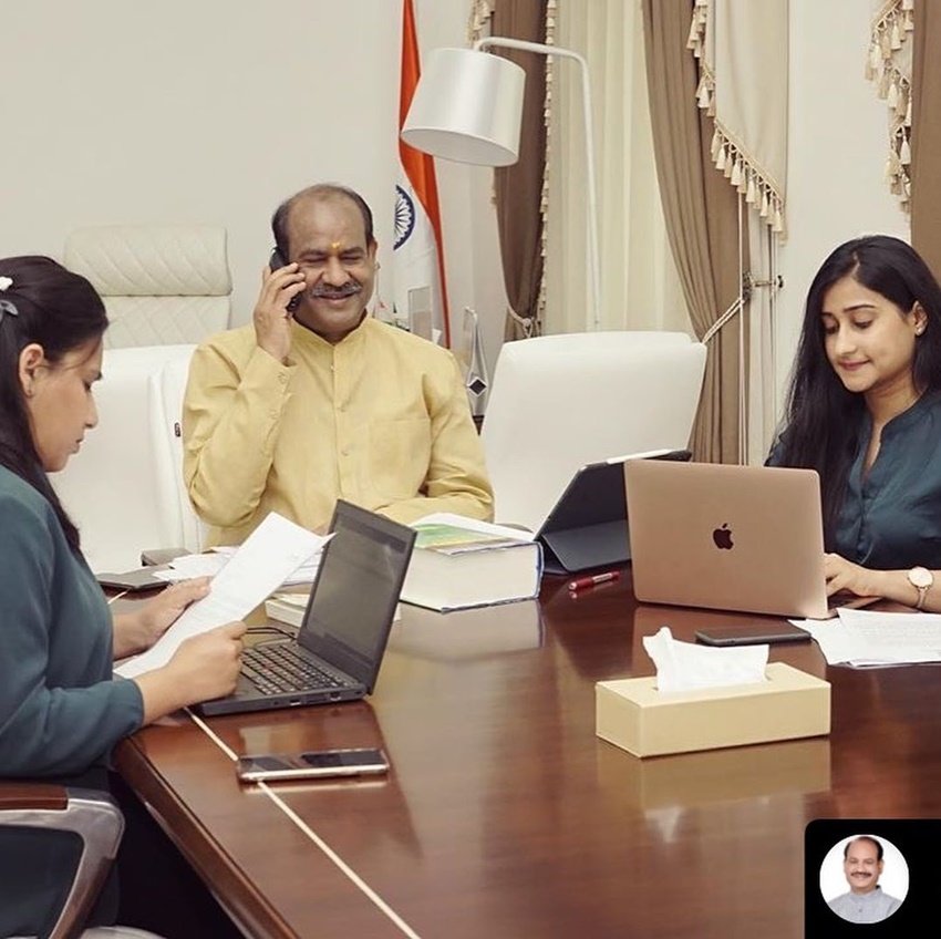 om birla wife, Om birla networth