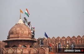 Tractor Rally, Red Fort Violence