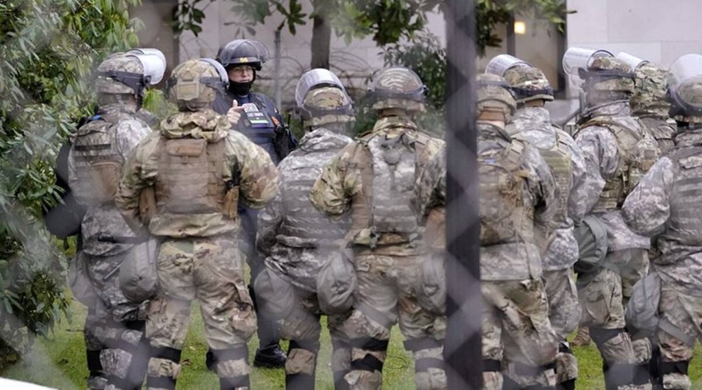 security before oath ceremony of joe biden