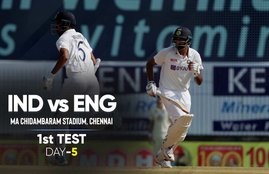 India vs England 1st Test 5th Day Live Cricket Score