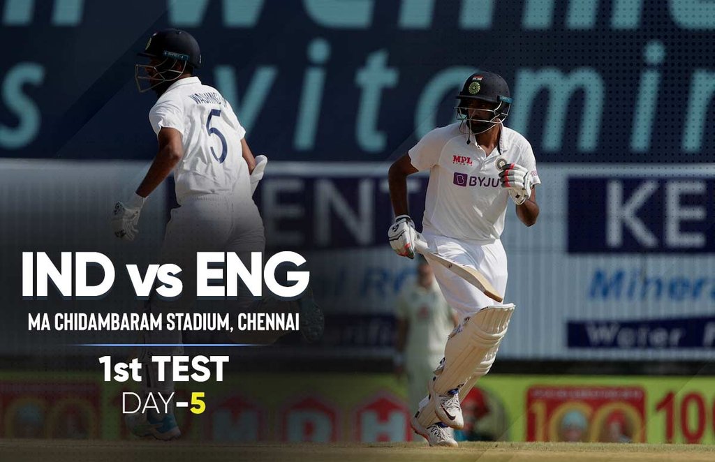 India vs England 1st Test 5th Day Live Cricket Score