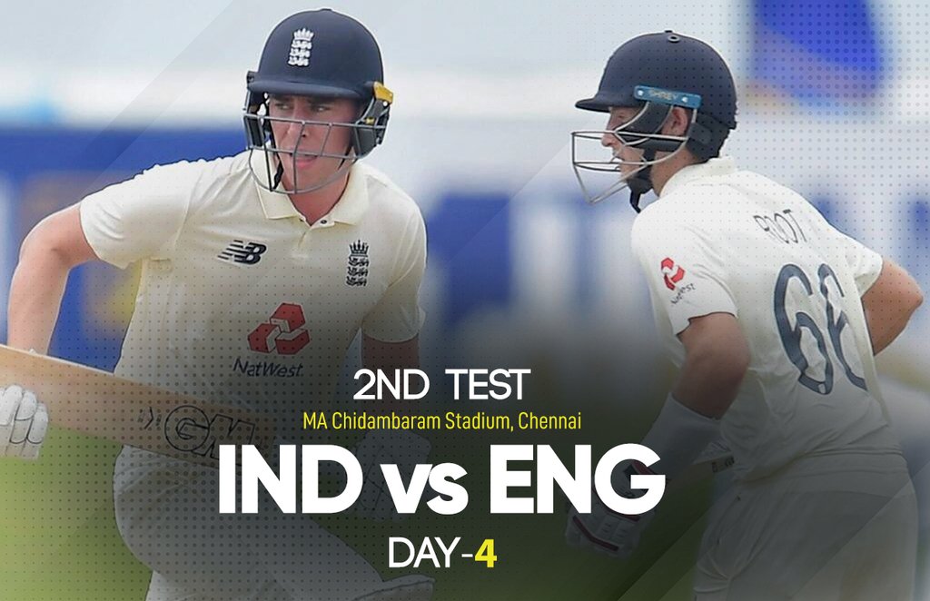 India vs England 2nd Test 4th Day Live Cricket Score
