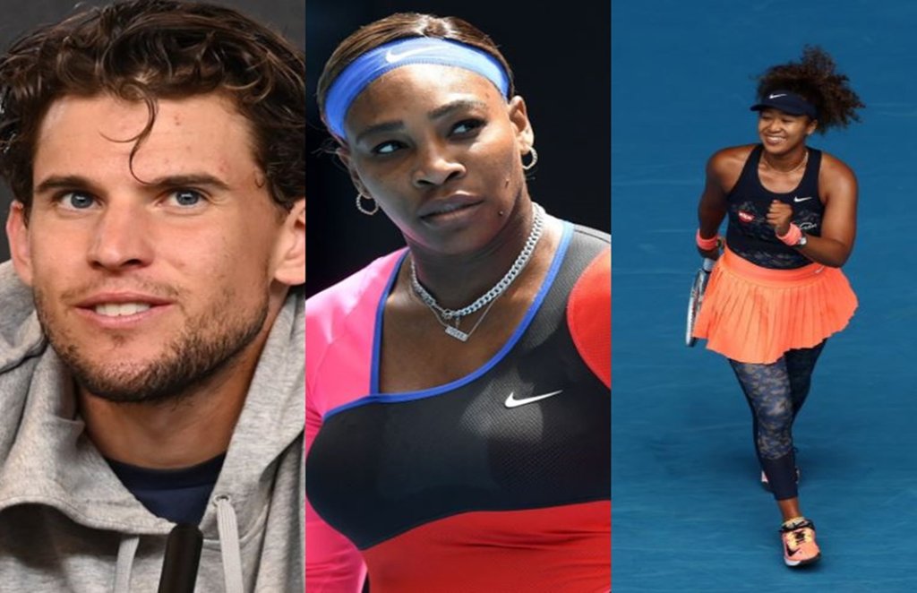 Dominic Thiem, Serena Williams, Naomi Osaka
