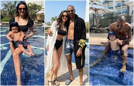 Hardik Pandya Natasa Stankovic Agastya Bikini Pool