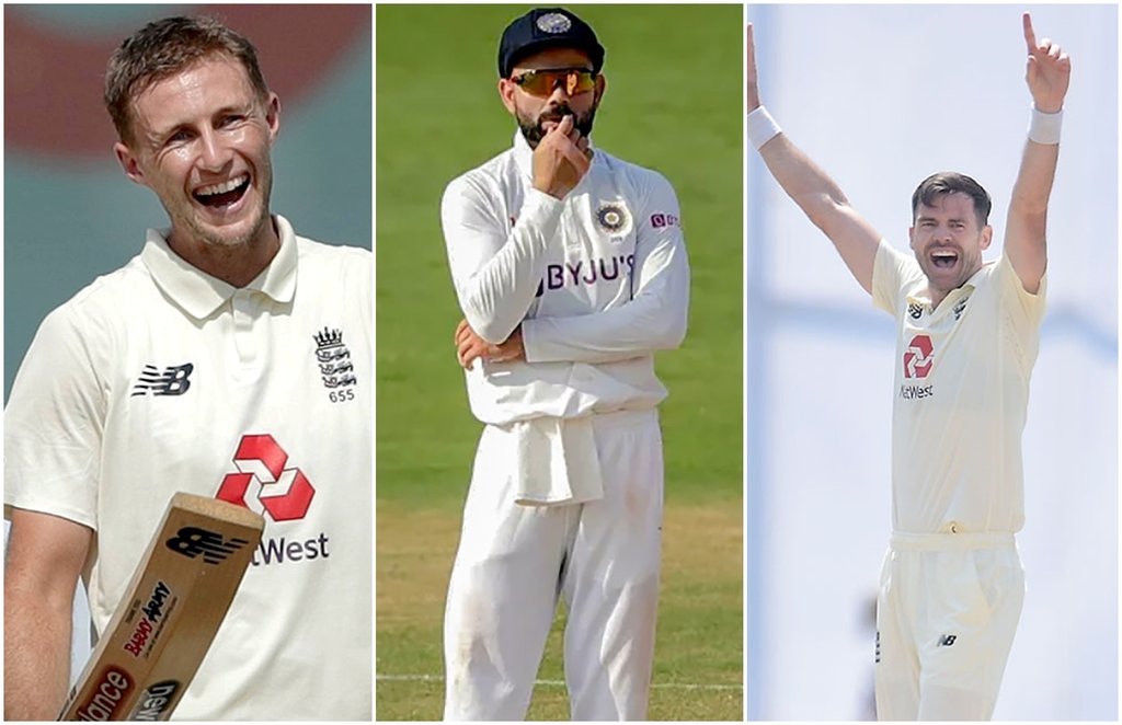 Joe Root Virat Kohli James anderson