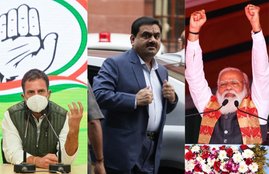 Rahul Gandhi, Narendra Modi, Gautam Adani