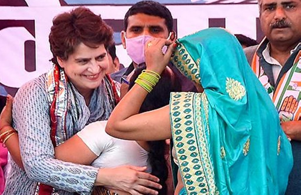 Priyanka Gandhi, kisan mahapanchayat