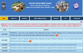 rrbald.gov.in, rrbkolkata.gov.in, RRB MI recruitment answer key,