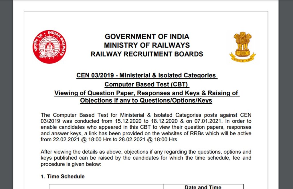 RRB Answer Key 2020, RRB Ministerial and Isolated Categories 2020, rrbajmer.gov.in, RRB NTPC question paper,